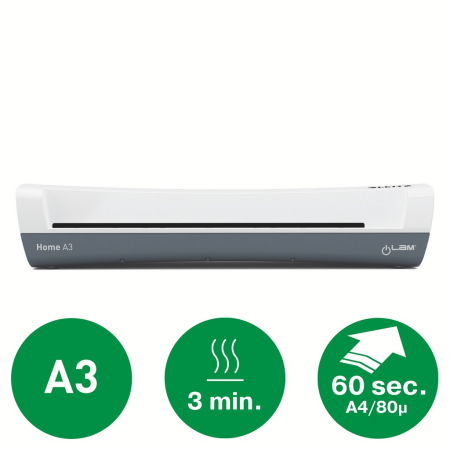 Laminator Leitz iLAM Home, A3, kit folii laminare inclus, alb-gri [3]