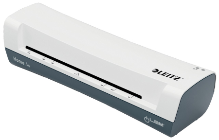 Laminatoare - Laminator Leitz iLAM Home, A4, kit folii laminare inclus, alb-gri