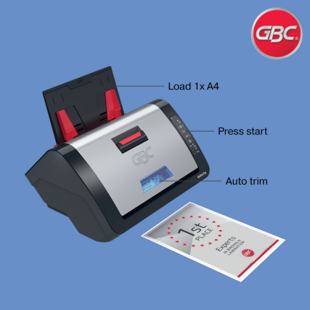 Laminator semi-automat GBC Velocity A4 cu rola 80 microni inclusa [1]