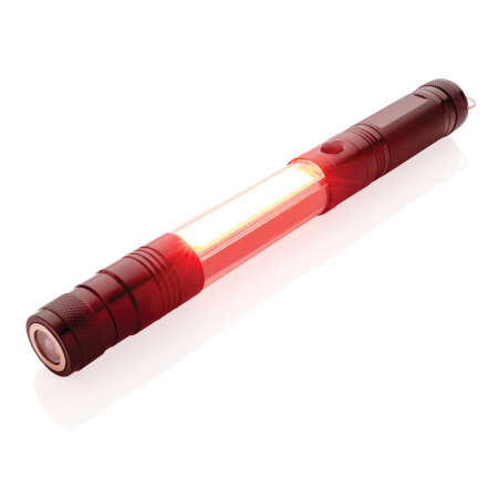 Lanterna telescopica mare COB LED din aluminiu – 260 lumeni, cap flexibil, magnet [4]