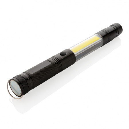 Lanterna telescopica mare COB LED din aluminiu – 260 lumeni, cap flexibil, magnet [7]