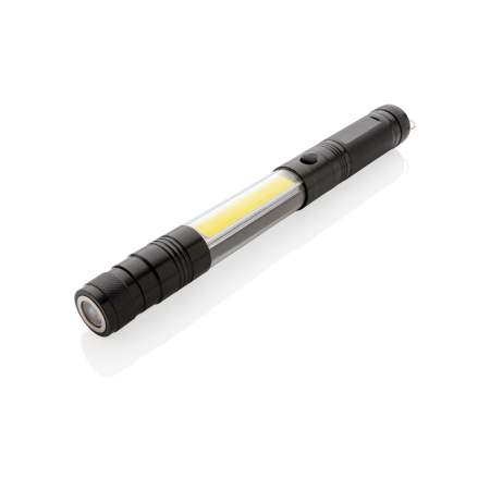Lanterna telescopica mare COB LED din aluminiu – 260 lumeni, cap flexibil, magnet [1]