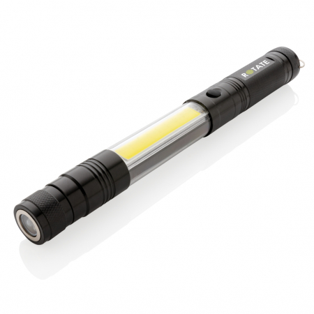 Lanterna telescopica mare COB LED din aluminiu – 260 lumeni, cap flexibil, magnet [8]