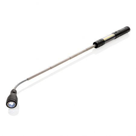 Lanterna telescopica mare COB LED din aluminiu – 260 lumeni, cap flexibil, magnet [6]