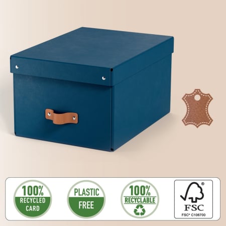 Leitz Puro Cutie de depozitare cu capac, medie, 17L, 100% carton reciclat, set de 2 bucați [2]