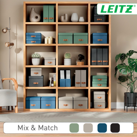 Leitz Puro Cutie de depozitare cu capac, medie, 17L, 100% carton reciclat, set de 2 bucați [8]