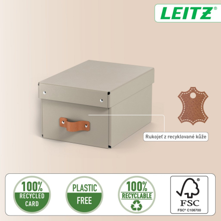 Leitz Puro Cutie de depozitare cu capac, mică, 7L, 100% carton reciclat, set de 2 bucăți [2]
