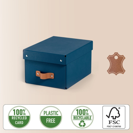 Leitz Puro Cutie de depozitare cu capac, mică, 7L, 100% carton reciclat, set de 2 bucăți [1]