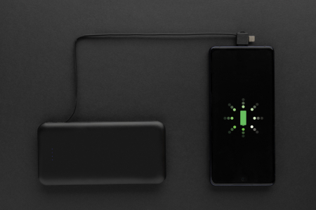 Powerbank 10.000 mAh din plastic reciclat RCS, cabluri integrate – Lockhart [8]