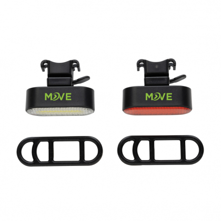 Set lumini bicicleta Lumino din ABS reciclat RCS – reincarcabile USB-C, 60 lumeni, IPX4 [6]
