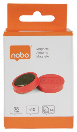 Magneti pentru table NOBO, diametru 38 mm, sustin 20 coli, 10 buc/set [4]