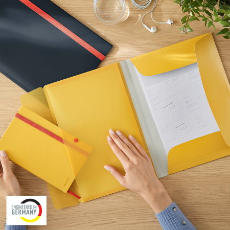 Mapa cu elastic Leitz Cosy, PP, A4, 150 coli, cu buzunar inclus [2]