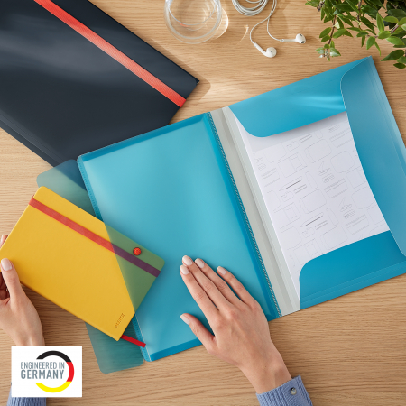 Mapa cu elastic Leitz Cosy, PP, A4, 150 coli, cu buzunar inclus [2]