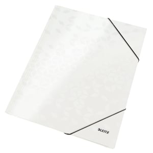 Dosare, folii protectie si mape - Mapa cu elastic Leitz WOW alb