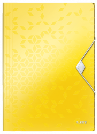 Mapa cu elastic Leitz WOW, PP, A4, 150coli, galben [0]