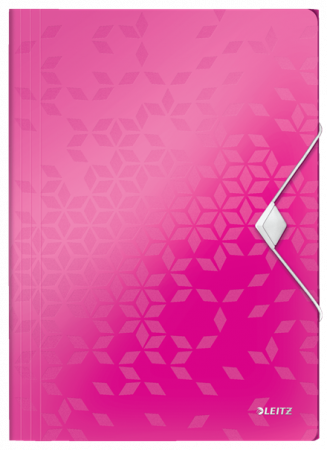 Mapa cu elastic Leitz WOW, PP, A4, 150coli, roz [0]