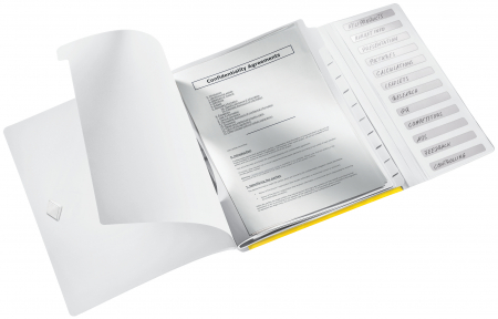 Mapa cu 12 separatoare Leitz WOW, PP, A4, 200coli, galben [1]