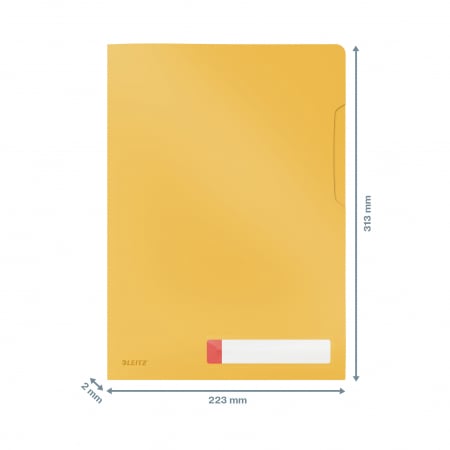 Mapa de protectie Leitz Cosy, deschidere superioara si lateral dreapta, PP, A4, 40 coli, cu eticheta, 3 buc/ set [2]