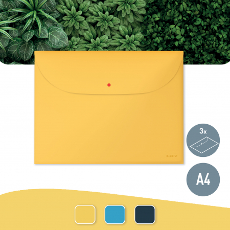 Mapa de protectie Leitz Cosy, PP, A4, cu capsa si buzunar exterior, 50 coli, 3 buc/set [4]