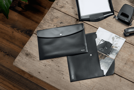 Mapa de protectie Leitz Recycle, cu capse, PP, partial reciclat, certificare Blue Angel, reciclabil, A4, 60 coli, negru [5]