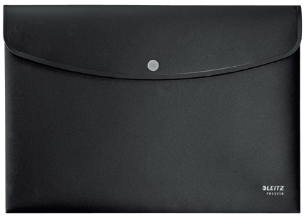 Mapa de protectie Leitz Recycle, cu capse, PP, partial reciclat, certificare Blue Angel, reciclabil, A4, 60 coli, negru [1]