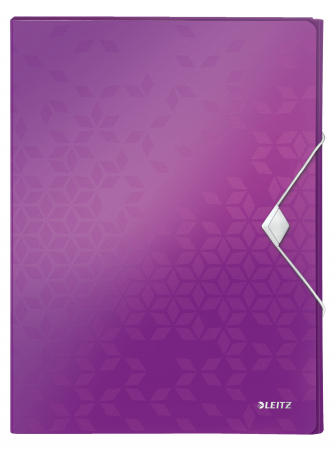 Mapa cu elastic Jumbo Leitz WOW A4 250coli, mov [1]