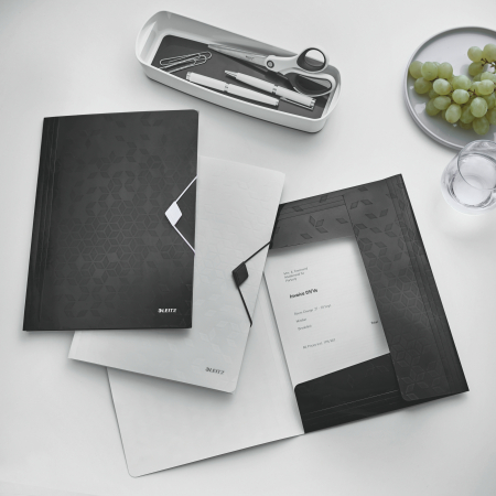 Mapa cu elastic Jumbo Leitz WOW A4 250coli, negru [3]