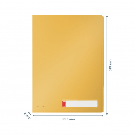 Mapa Leitz Cosy, 3 compartimente, deschidere superioara si lateral dreapta, cu eticheta, PP, A4, 40 coli, 3 buc/set [2]