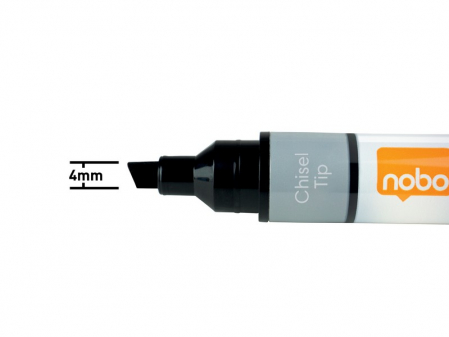 Markere diverse - Marker NOBO, pentru table si flipcharturi, cerneala lichida, varf tip dalta 5-12 mm, standard, 10 buc/cutie
