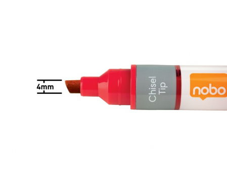 Markere diverse - Marker NOBO, pentru table si flipcharturi, cerneala lichida, varf tip dalta 5-12 mm, standard, 10 buc/cutie