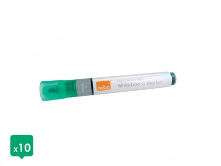 Marker NOBO, pentru table si flipcharturi, cerneala lichida, varf tip dalta 5-12 mm, standard, 10 buc/cutie [3]