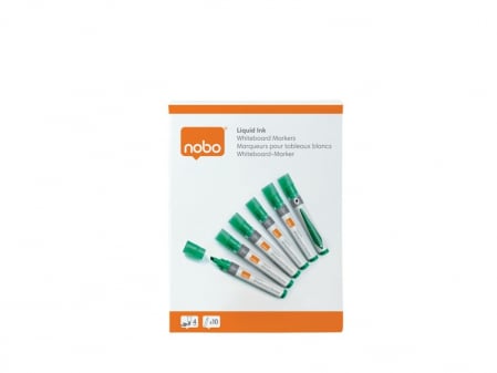Marker NOBO, pentru table si flipcharturi, cerneala lichida, varf tip dalta 5-12 mm, standard, 10 buc/cutie [4]