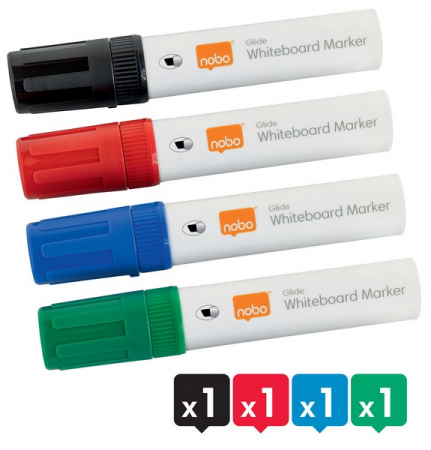 Marker NOBO, pentru table si flipcharturi, varf tip dalta 5-12 mm, Jumbo, 4 buc/cutie [3]