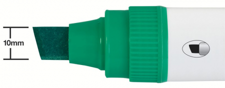 Markere diverse - Marker NOBO, pentru table si flipcharturi, varf tip dalta 5-12 mm, Jumbo, 4 buc/cutie