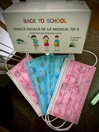 Masca faciala copii 3 straturi roz 50buc [0]