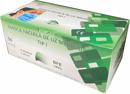 Masca faciala copii 3 straturi roz 50buc [1]