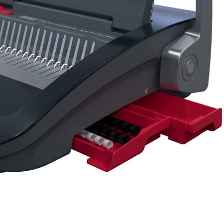 Masina de indosariat GBC CombBind CB20, manuala, cu spire din plastic, A4, 20/240 coli, negru-argintiu [5]
