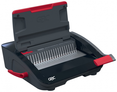 Masini de legat, indosariat si accesorii - Masina de indosariat GBC CombBind CB20, manuala, cu spire din plastic, A4, 20/240 coli, negru-argintiu