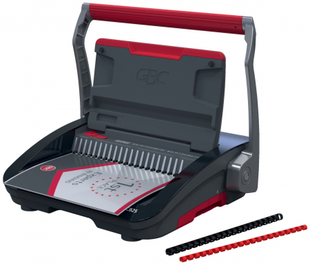 Masina de indosariat GBC CombBind CB25, manuala, cu spire de plastic, A4, 25/390 coli, negru-argintiu [7]