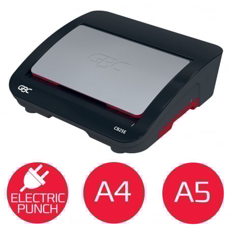 Masina de indosariat GBC CombBind CB25E, electrica, cu spire de plastic, A4, 25/390 coli, negru-argintiu [4]