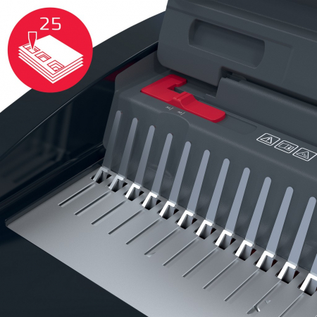 Masina de indosariat GBC CombBind CB25E, electrica, cu spire de plastic, A4, 25/390 coli, negru-argintiu [3]