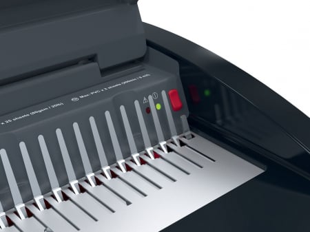 Masina de indosariat GBC CombBind CB25E, electrica, cu spire de plastic, A4, 25/390 coli, negru-argintiu [7]