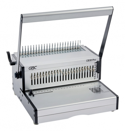 Masina de indosariat profesionala GBC CombBind CB30 Pro, manuala, cu spire din plastic, A4, 30/500 coli, gri [5]