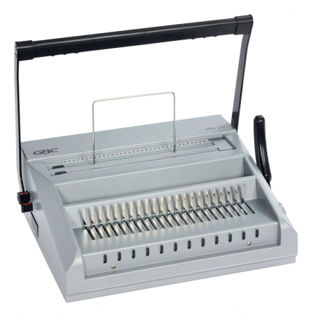 Masini de legat, indosariat si accesorii - Masina de indosariat profesionala GBC Multibind MB20, manuala, cu spire din plastic sau metalice, A4, 20/270 coli, gri