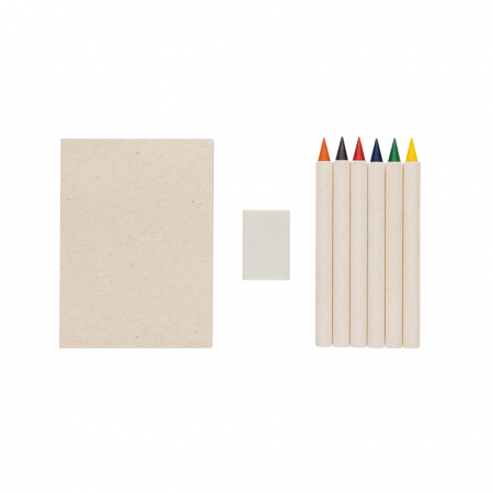 Set Micki GRS Infinity cu 6 creioane colorate reciclate si carnetel [2]