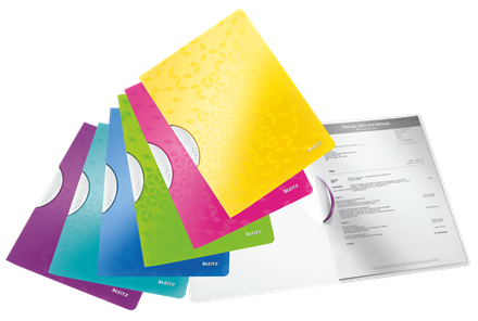 Dosar cu clip Leitz WOW ColorClip, PP, A4, 30coli, albastru [2]