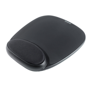 Periferice PC si accesorii Ergnonomice - Mousepad Gel Kensington, cu suport negru pentru incheietura