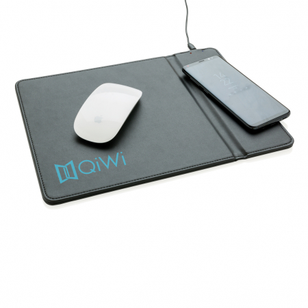 Mousepad PU cu incarcare wireless 5W, suport telefon [8]
