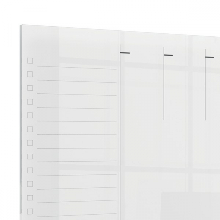Organizator NOBO, saptamanal, acrylic, pentru birou sau perete,  A4, marker inclus, transparent [1]