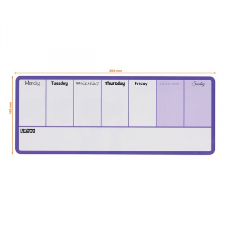 Organizator NOBO, saptamanal, magnetic, 140x36 cm, include marker si magneti [2]